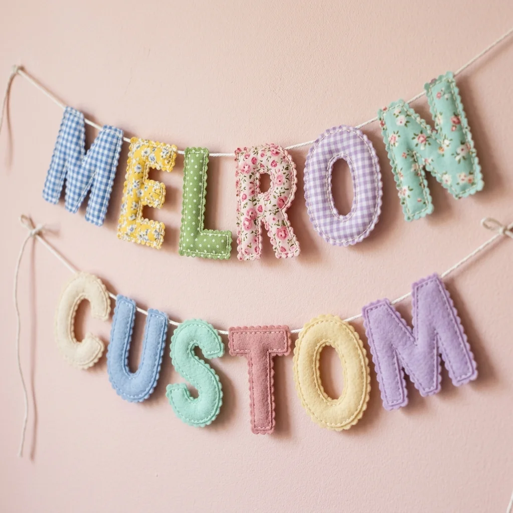 Custom letter name banner