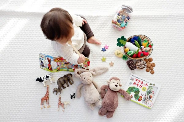 Cozy nursery room with crib